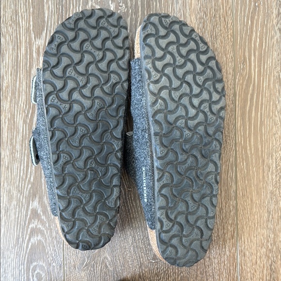Birkenstock Charcoal Wool Slides. Size 42. Worn Once. Super cute! - Picture 4 of 4
